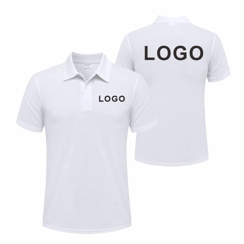 Customized Logo Breathable Polo Shirt Casual Company Group Clothing Lapel Short Sleeve Polo Shirts Work Clothes Print Embroidery - Matrix-studios.com