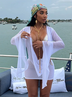Weird Puss Halter Y2K Dress Women See Through Irregular Backless Coquette Full Sleeve Sexy Midnight Beach Vacation Mini Bodycon - Matrix-studios.com