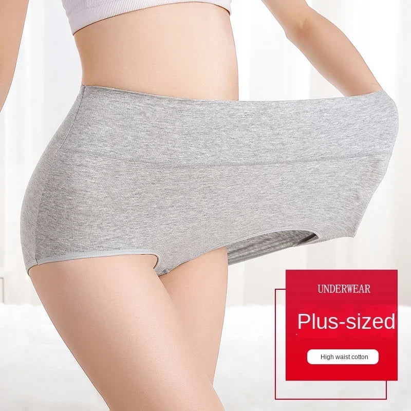 4Pcs Cotton Panties Women High Waist Underwear Body Slim Abdominal Shapers Plus Size Panties Briefs Girls Sexy Lingeries Female - Matrix Studios