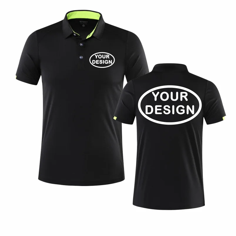 Summer Quick Drying POLO Shirt Logo Custom Printing Embroidery Golf Custom Your Logo Sports T-shirt Top - Matrix-studios.com