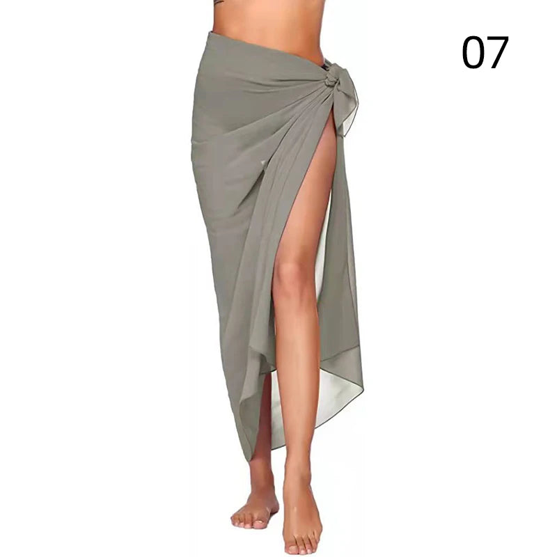 Summer Sexy Beach Skirts Women Beach Wear Chiffon Beach Wrap Skirt Towel Long Sarong Cover Up Sexy Bikini Scarf - Matrix Studios