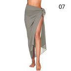 Summer Sexy Beach Skirts Women Beach Wear Chiffon Beach Wrap Skirt Towel Long Sarong Cover Up Sexy Bikini Scarf - Matrix Studios