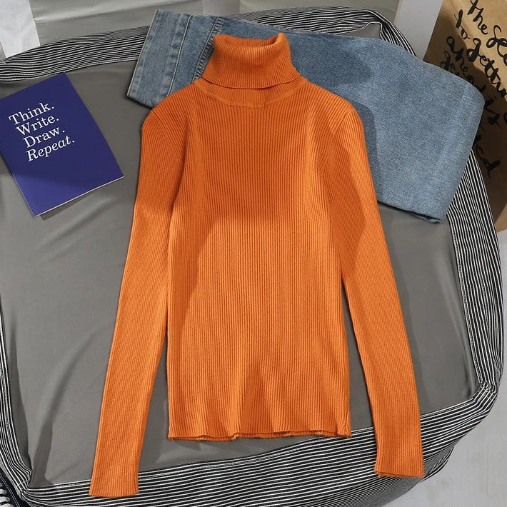 Heliar Women Fall Turtleneck Sweater Knitted Soft Pullovers Cashmere Jumpers Basic Soft Sweaters For Women 2026 Autumn Winter - Matrix-studios.com