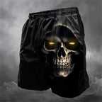 Fashion Horror Skull Pattern Beach Shorts For Men Fashion Summer 3D Printed Swim Trunks Loose Streetwear Hip Hop Short Pants