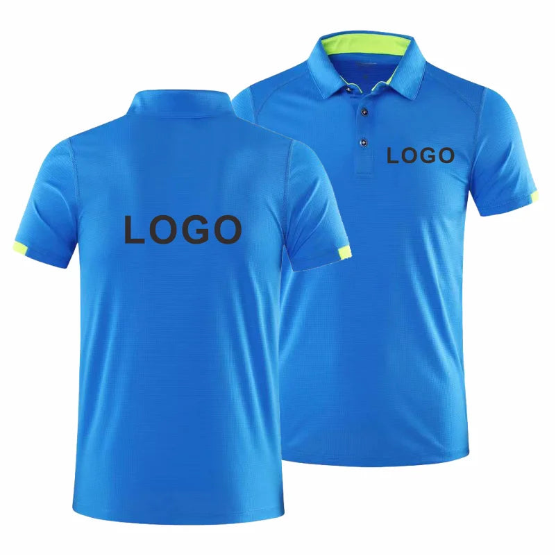 2023 Quick-drying Sports Polo Shirt Custom Design Company Brand Logo/Print Embroidery Breathable Lapel Short Sleeve Tops S-4XL - Matrix-studios.com