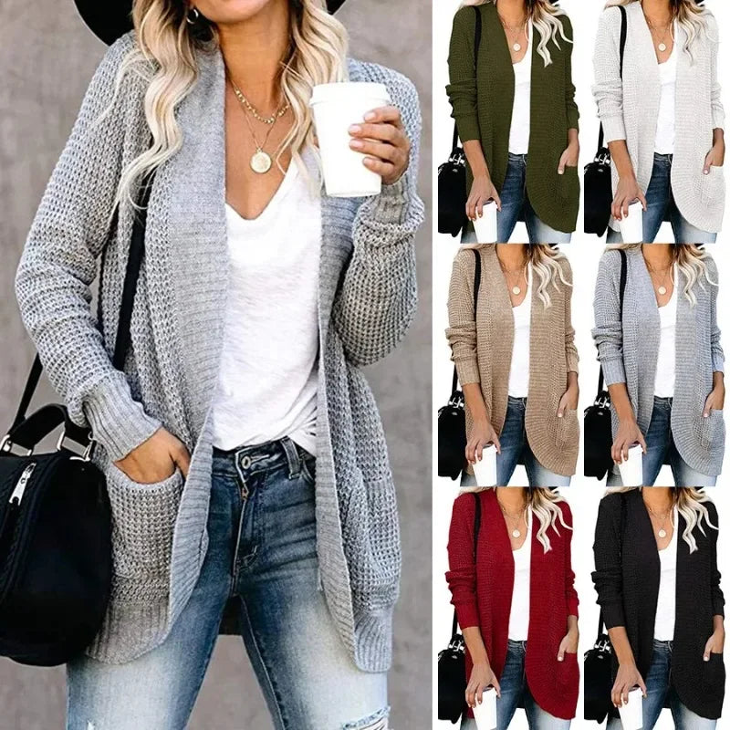 Fashion Women Cardigan Autumn Harajuku Knitted Sweater Basic Jacket Ropa Mujer Outerwear Thin Coat Streetwear New Woman Clothing - Matrix Studios
