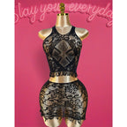 1 Set  Sexy Women Fishnet Cover Ups Hollow Out Bodycon Women's Swimwear See through Tassel Dress without Bikini Beachwear DS041 - Matrix Studios