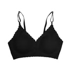 Hot Sale 6 Colors New Ice Silk Underwear Comfy Bra WireFree Padded Wavy Edge Invisible Yoga Wear Ladies Bra Seamless Women Bra - Matrix Studios