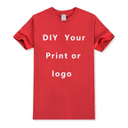 EU size 100% pure cotton custom T-shirt front and back team school uniform store logo text photo for men's personalized high-end - Matrix Studios