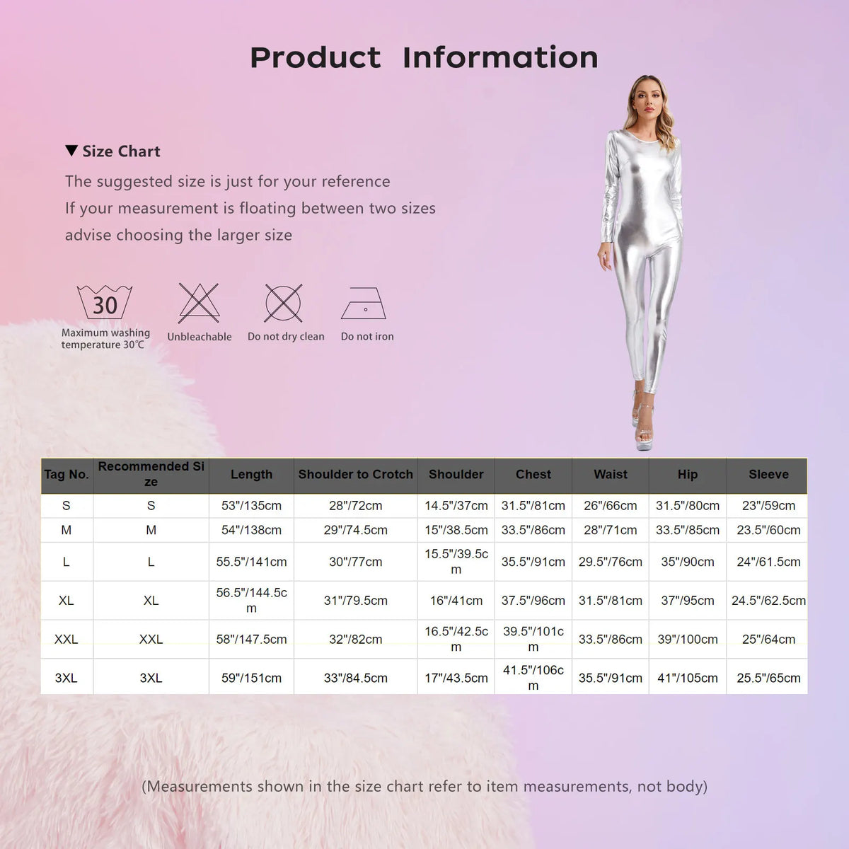 Womens Metallic Shiny Bodysuit Clubwear Long Sleeve Slim Fit Full Body Jumpsuit Nightclub Rave Party Musci Festival Costumes - Matrix Studios
