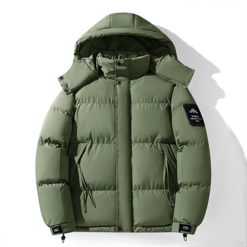 New Winter Men's Hooded Collar Down Coats Outerwear High Quality Overcoat Fashion Windproof Parkas Male Casual Warm Down Jackets - Matrix Studios