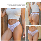 3Pcs Lace Sexy Thongs Women Low-Rise Briefs Sexy Soft Ladies Underwear Trendy Floral Underpants Female Flowery Panty Lingerie - Matrix Studios