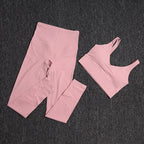 TRY TO BN Gym Sets Woman 2 Piece Sports Bra High Waisted Leggings Fitness Sportswear Women's Tracksuit Yoga Wear Workout Clothes - Matrix-studios.com