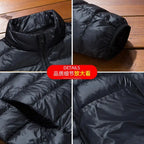 Men Parkas Down Cost Stand Collar Zipper Parka Outerwear Loose Cardigan Solid Pockets Spliced Winter Casual Long Sleeve - Matrix Studios