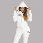 Women's Track Suit Aesthetic Hoodies Sweatshirts Sweatpants 2 Piece Set Zipper Cardigan High quality Sportwear Woman Pants Sets - Matrix-studios.com