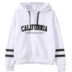 California Womens Tracksuit Casual Stripe Versatile Hooded Sweatshirt or Pants or Suit Simplicity Hot Sales Street Outfits S-3XL - Matrix-studios.com