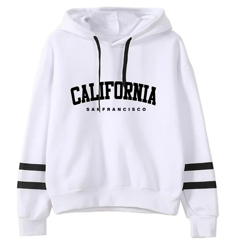 California Womens Tracksuit Casual Stripe Versatile Hooded Sweatshirt or Pants or Suit Simplicity Hot Sales Street Outfits S-3XL - Matrix-studios.com