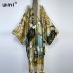 Europe WINYI new tunic bikini sweet lady pink boho Cardigan stitch Cocktail sexcy Boho Maxi Holiday Batwing Sleeve KIMONO mujer - Matrix Studios