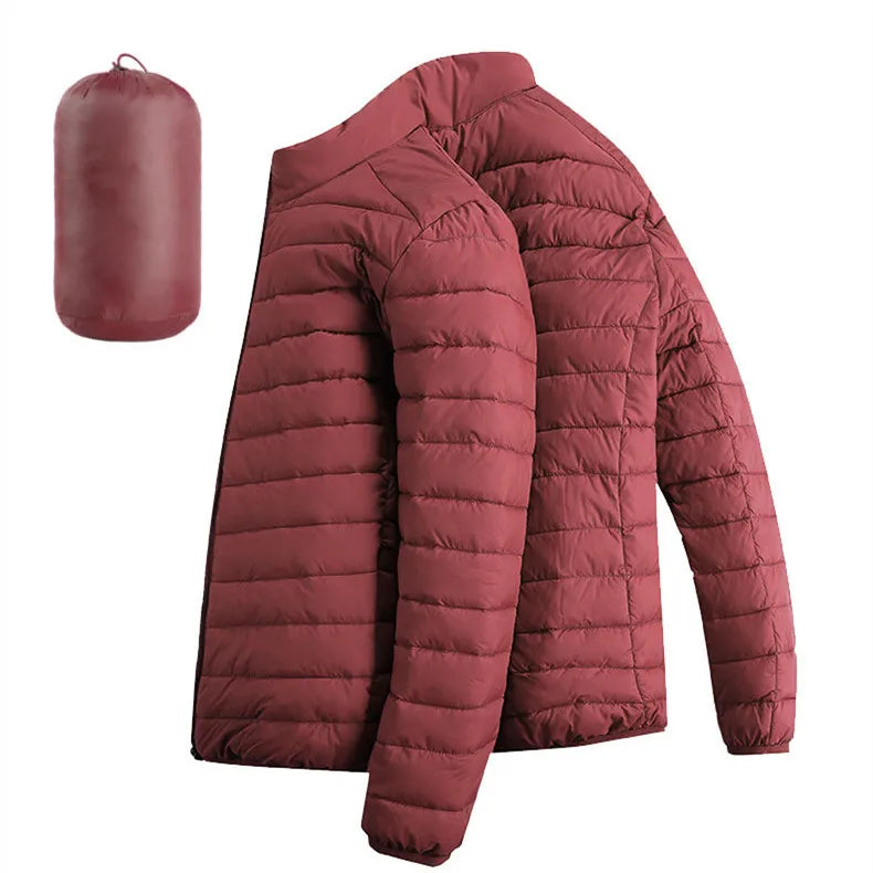 Men Hiking Down Cotton Jacket Hooded Lightweight Parkas Zip Pocket Fashion Outerwear Casual Padded Jacket and Coat Men Winter - Matrix Studios