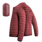 Men Hiking Down Cotton Jacket Hooded Lightweight Parkas Zip Pocket Fashion Outerwear Casual Padded Jacket and Coat Men Winter - Matrix Studios