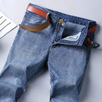 Spring Autumn Business Men Jeans Casual Straight Stretch Fashion Classic Black Sky Blue Grey Work Denim Trousers Brand Clothing - Matrix Studios