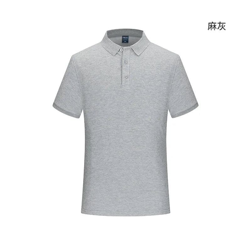 Summer 230g 100% Cotton Polo Shirt Print Logo Customized Embroidery Company Group Name Men Women Short Sleeved Breathable Top - Matrix-studios.com