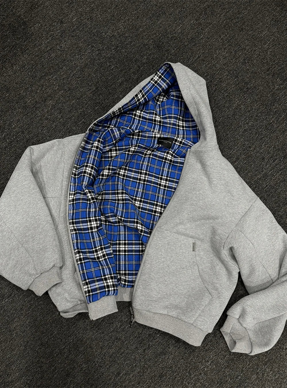 American Y2K New Hip Hop Trend Zipper Hoodie Women Street Casual Loose Joker Vintage Sweatshirt Unisex Fleece Padded Warm Hoodie