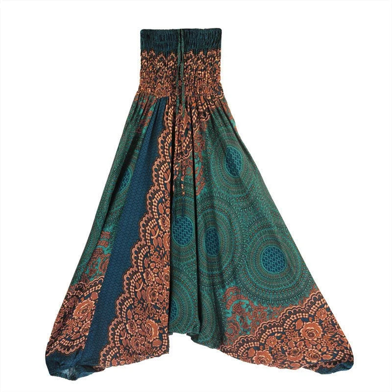 Bohemian Pants Women Pantalones Mujer Hippie High Waist Rayon Harem Baggy Boho Yoga Beach Wear Pour Femme Calca Feminina Printed - Matrix Studios
