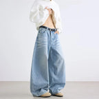 Autumn Men's Letter Printed Straight-Leg Baggy Jeans Hip Hop Fashion Washed Denim Pantalones American Retro Y2K Streetwear Jean - Matrix Studios