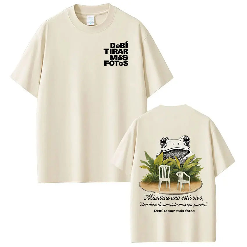 Rapper Bad Bunny T-shirt Debi Tirar Mas Fotos DTMF World Tour T Shirts Men's Women Fashion Vintage Hip Hop T-shirts Streetwear - Matrix Studios
