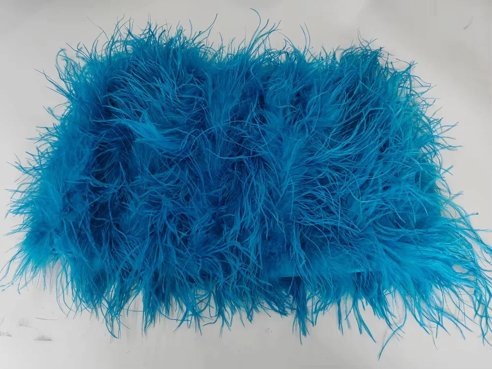Real feather mini skirt, elastic waist sexy clothing, club, party dance party carnival short skirt can be customized in size - Matrix Studios