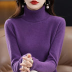 100% Merino Wool Cashmere Sweater Women Knitted Sweater Turtleneck Long Sleeve Pullovers Autumn Winter Clothing Warm Jumper Tops - Matrix Studios