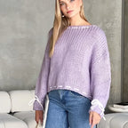 2024 Autumn Winter New Lace Up Knitted Sweater Women Y2K Long Sleeved Pullover Sweaters Female Fashionable Loose Knitwear Tops - Matrix Studios