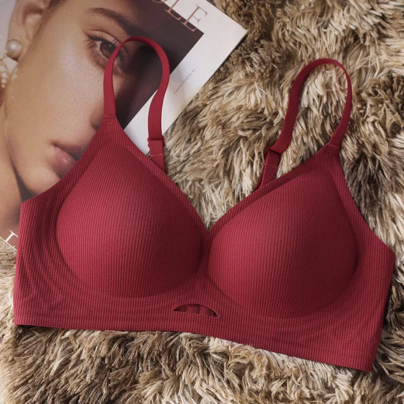 Sexy Seamless Women's Underwear, Wire-free, Hollow, Comfortable, Breathable, Push-up Sports Bra For Women, Thin Section - Matrix Studios