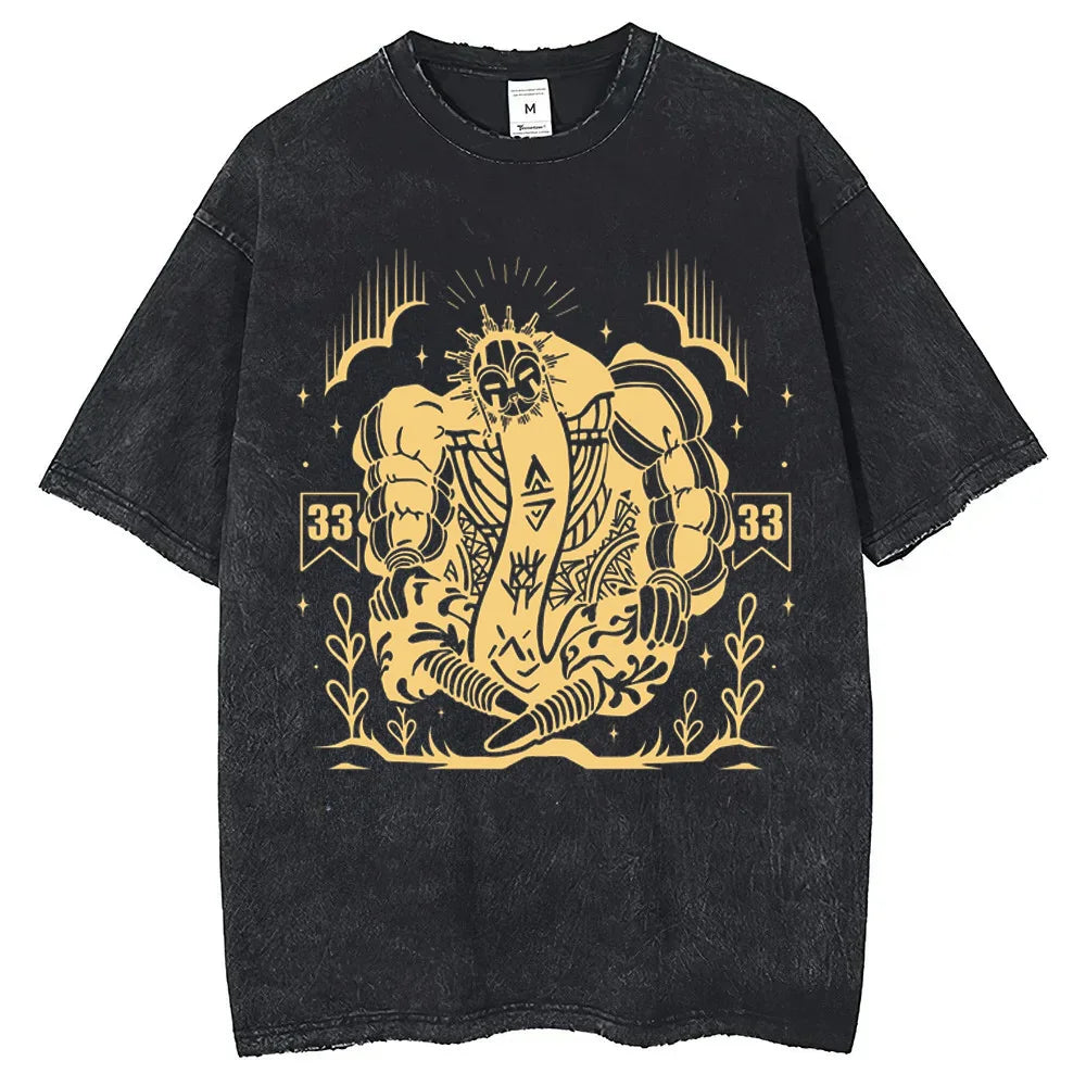 Clair Obscur Expedition 33 Cotton Gift New Design Game Fans Clothes T-shirts for Men Merch T-Shirt Vintage Wash Gamer Tops - Matrix Studios