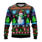 Neon Snowman Graphic Sweatshirts 2025 Merry Christmas 3D Printed Ugly Sweater For Women Clothing Snowflake Gifts Boy Tracksuit - Matrix Studios