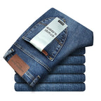 Wthinlee 8 Models Spring Autumn Business Jeans Men Casual Straight Stretch Fashion Classic Work Denim Trousers Brand Clothing - Matrix Studios