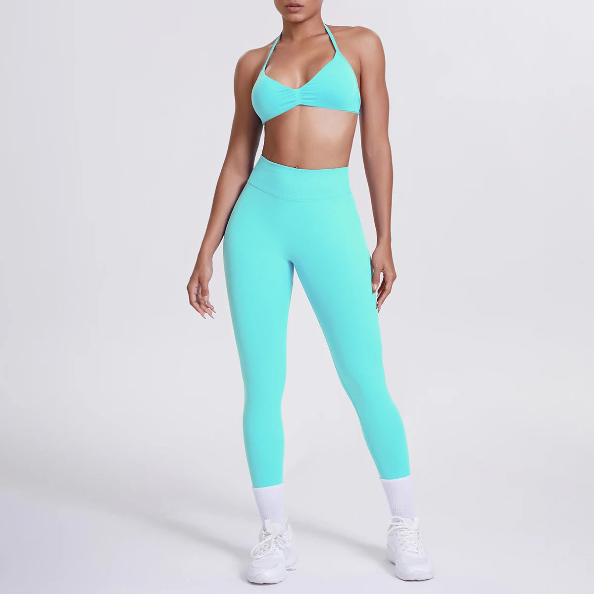 Women 2pcs Patchwork Sport Yoga Suit Training Sleeveless Sport Gym Tops Tummy Control Slimming Booty Leggings Yoga Suit Sports - Matrix-studios.com