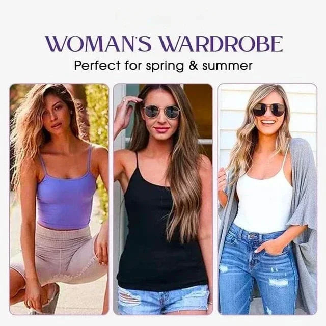 Cami Bra – Women's Camisole With Built In Padded Bra Vest Dropshipping As Seen on Tiktok Pink Top For Women Pajamas Home Wear - Matrix-studios.com