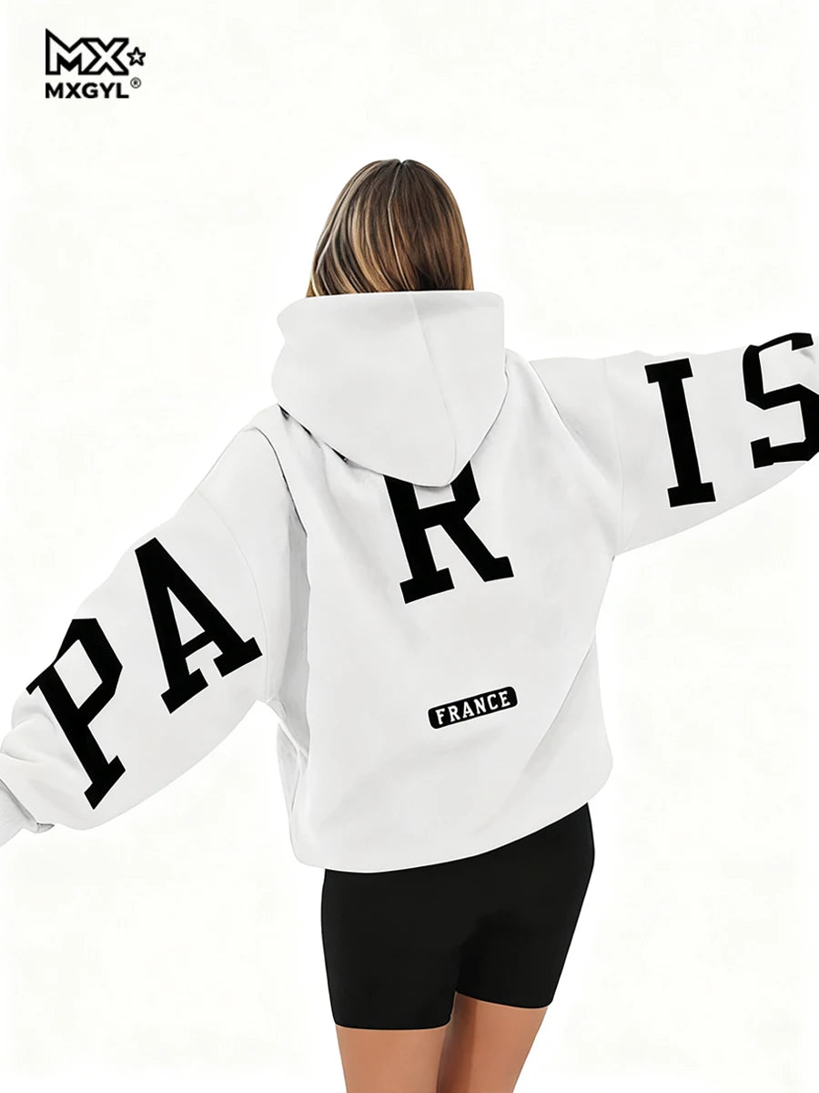 European And American Loose Casual Pullover Hoodie Sweatshirt Coat Printed Letter Pattern High Street Hip-Hop Trendy Men Women - Matrix Studios