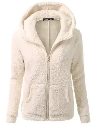 Autumn Winter Warm Jacket Women Hoodie Hooded 2025 Casual Female Hoodies Sweatershirt Zipper Coat Solid Soft Fleece Women Coat - Matrix Studios