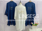 Bridesmaid Lace Robes Bridal Party Wedding Dressing Gown Kimono For Women Peignoirs Peignoir Champagne Bathrobes Novia Gown 2022 - Matrix-studios.com