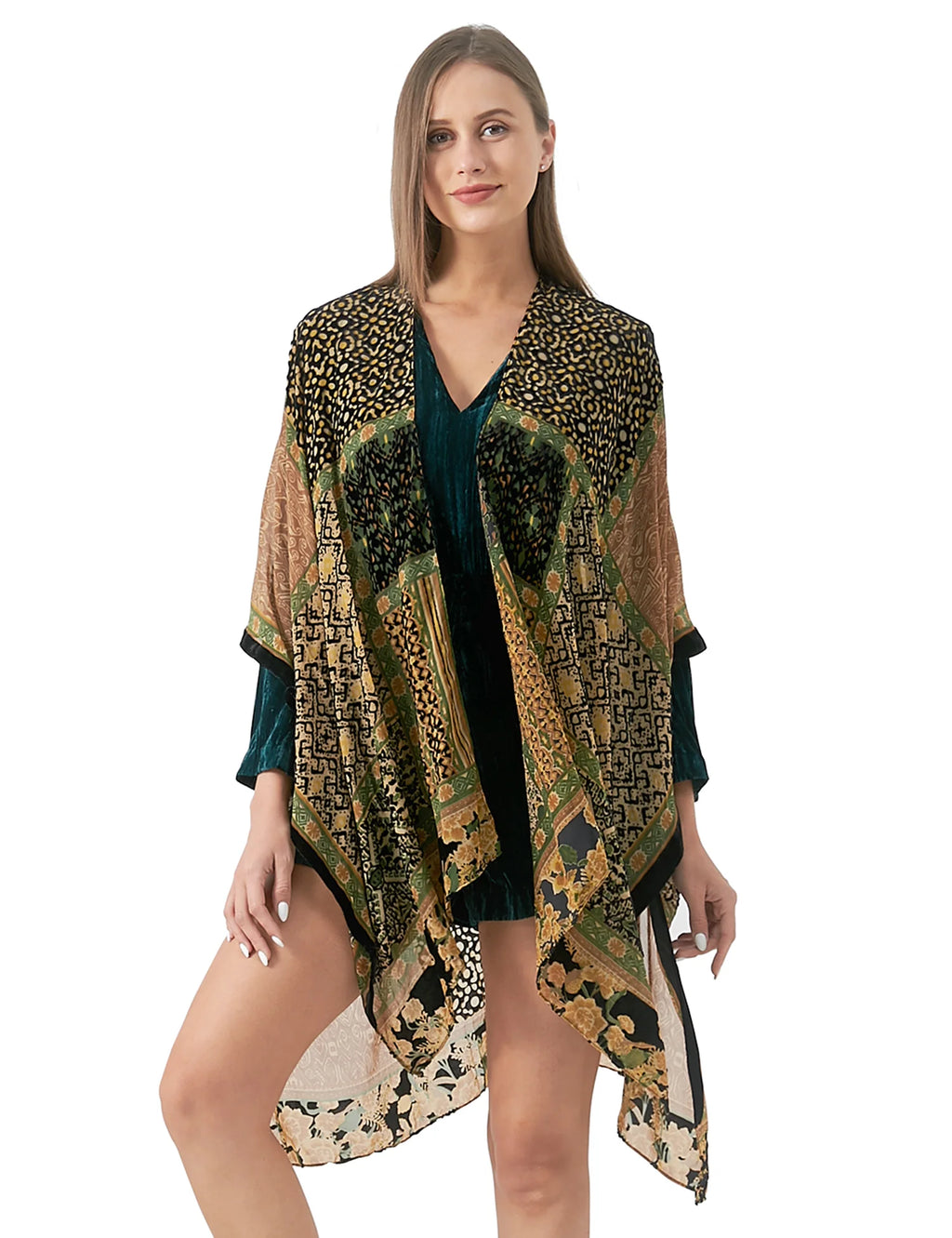 MJSERECA New Bohemian Burnt Plush Kimono for Woman Long Cardigan With tassel Beach Cover-up Casual Cardigan Shawl Chiffon Shirt - Matrix Studios
