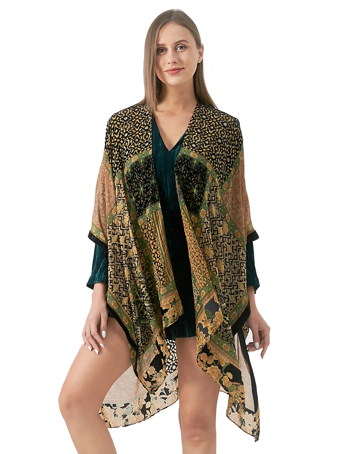 MJSERECA New Bohemian Burnt Plush Kimono for Woman Long Cardigan With tassel Beach Cover-up Casual Cardigan Shawl Chiffon Shirt - Matrix Studios