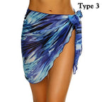 Chiffon Womens Sarongs Wrap Skirt Coverups Wrap Sheer Beach Short Cover Scarf Cover Short Sarongs Swimwear Cover-Up Dress - Matrix Studios