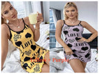 Summer New Women's Nightgown Beauty Back Thin Section Of Home Wear Sexy Halter Short Skirt Love Cartoon Cute Printing Pajamas - Matrix-studios.com