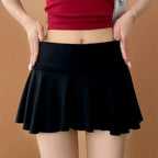 Waist-Flipping  Ruched Skirts Prevent Exposure Golf Sports Women Short Dress High Elasticity Athletic Short High Waist Skirt - Matrix-studios.com