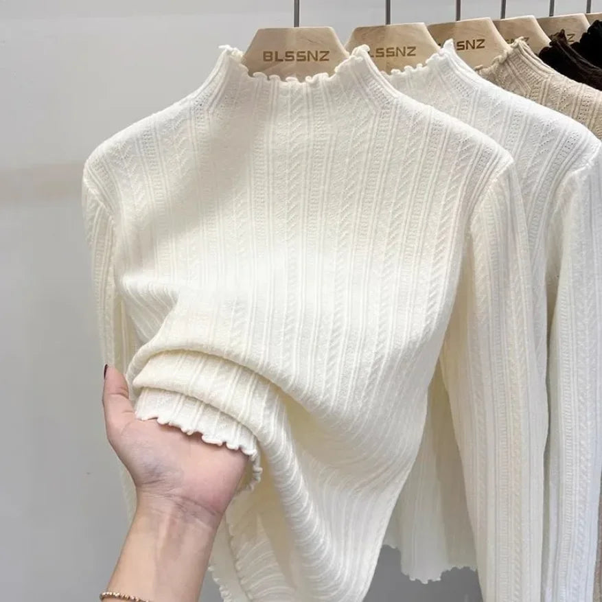 Autumn Winter Chic Bottom Sweaters Women Fashion Turtleneck Pullover Slim Long Sleeve Knitted Jumpers Soft Warm Pull Femme Top - Matrix Studios