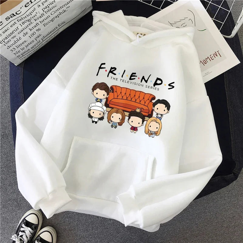 Friends TV Show Hoodies for Women, Funny Cartoon Friends Hoodies, Ullzang Graphic, Vintage Anime Sweatshirt, Female Hoody, 90s - Matrix Studios