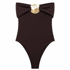 HXAO Bow Bodysuit Women Black Red Sleeveless Thong Bodysuit Gold Glitter Corset Rave Body suits 2024 Woman Sexy Tops - Matrix-studios.com